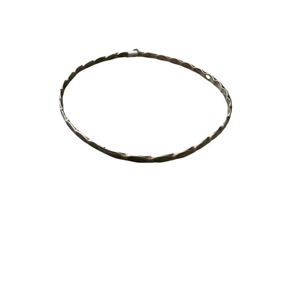 Sterling Silver Thin Bangle Bracelet Stacker - Picture 1 of 7